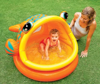 

Big mouth fish inflatable swimming pool round shade pool baby bath tub ocean ball pool inflated bean bag chair and sofas