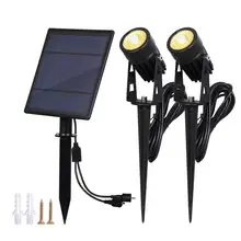 T-SUN 2 Вт Солнечные прожекторы IP65 Водонепроницаемый Регулируемый садовый светильник с низким напряжением для уличного фонаря для дерева внутренний двор садовая дорога