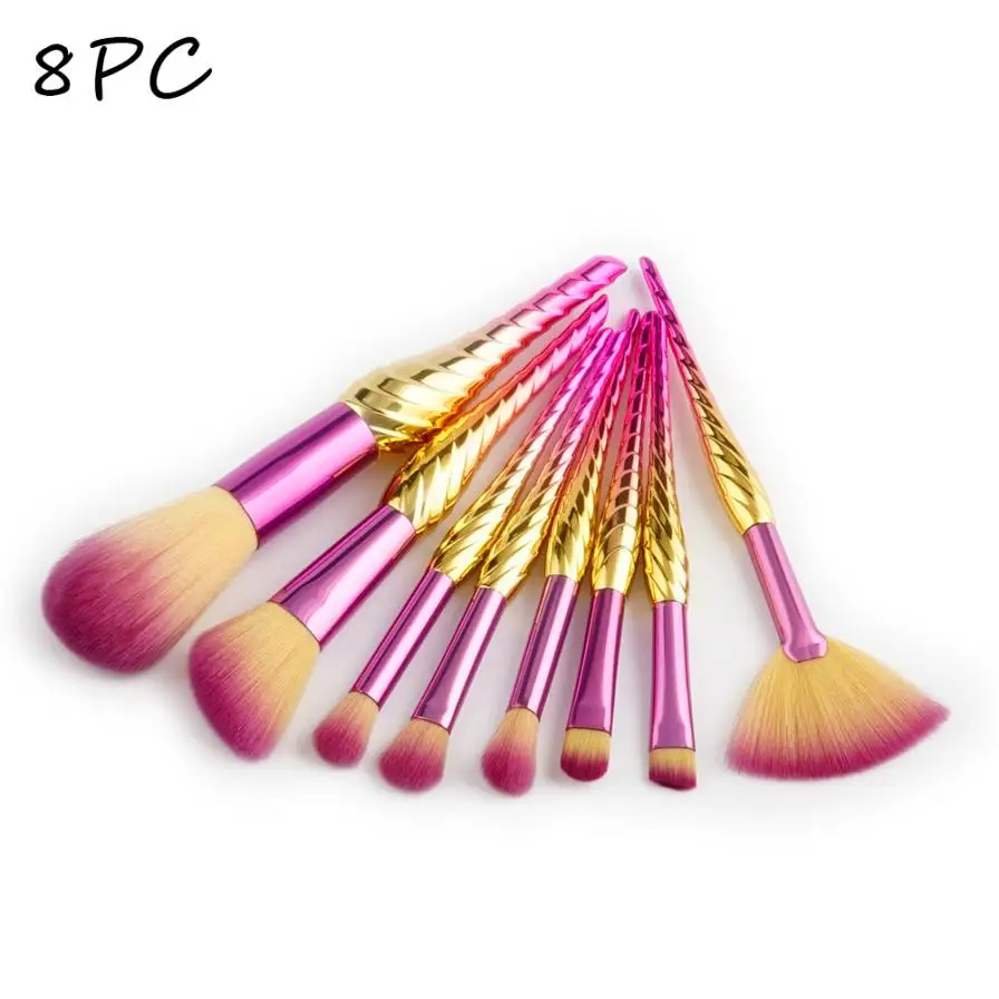

8 pcs Makeup Brushes sets foundation plastic handle makeup brushes kits professional brushes maquiagem Dropship 11.29