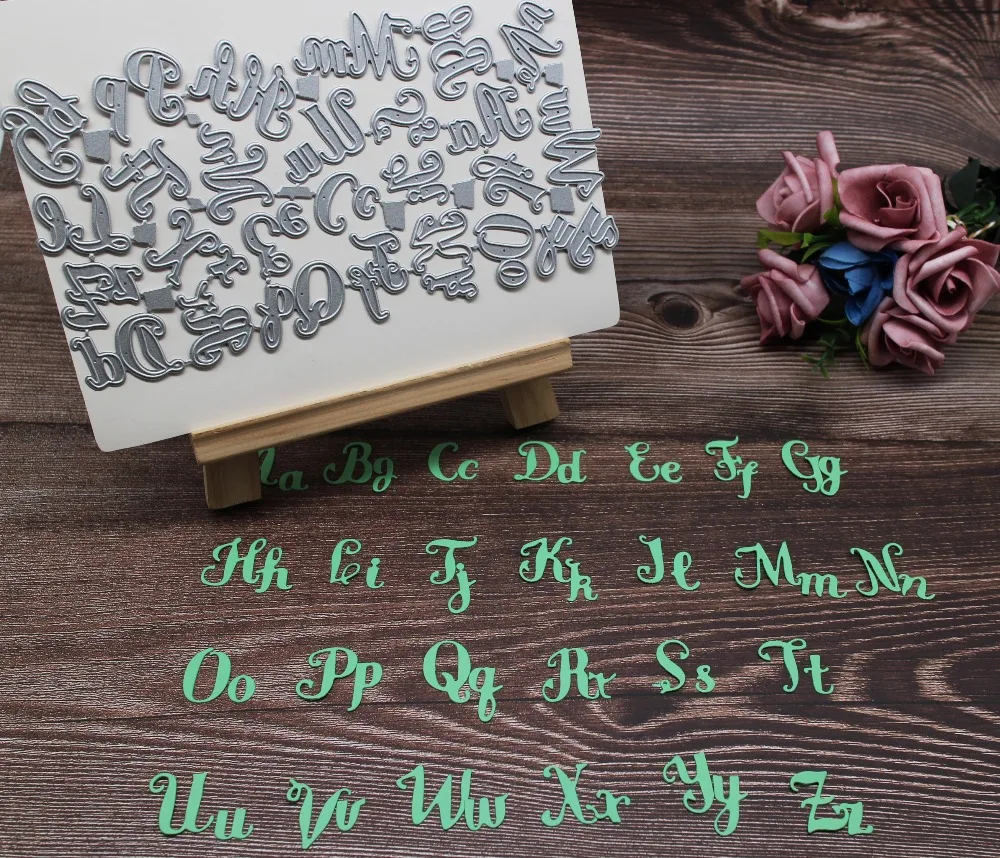 

26 Capital&lowercase Metal Cutting Dies Letters Dies Knife for Scrapbooking photo Paper Card Crafts cut die for Card Making