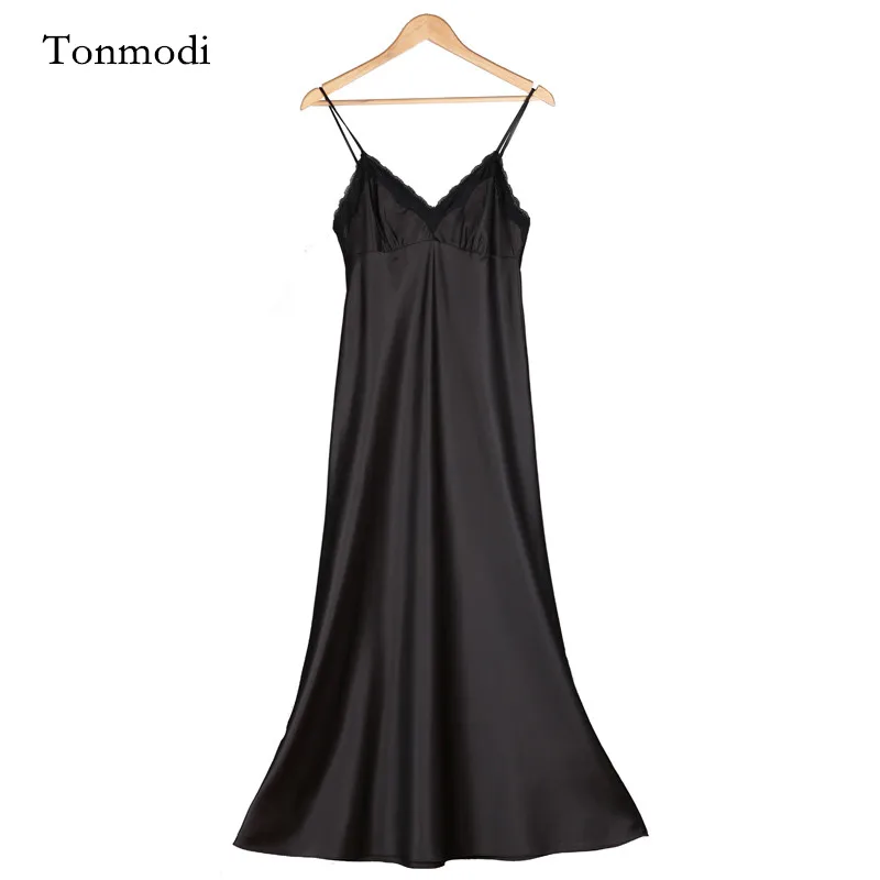 long black silk nightgown