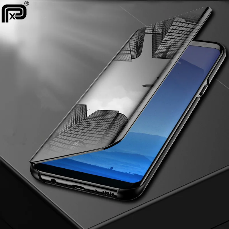 Зеркальный флип-чехол для OPPO Realme 3 Pro F11 A9 A7 A5 A3S A5s чехол с кожаным покрытием и