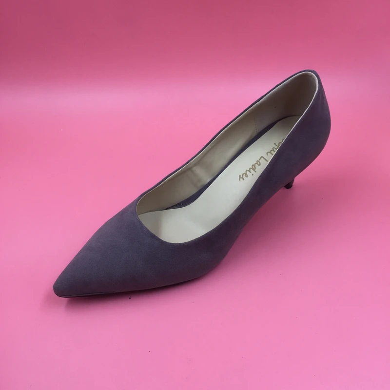 Pointed Toe Low Heel Women Pumps Comfortable Slip on OL Shoes Cute