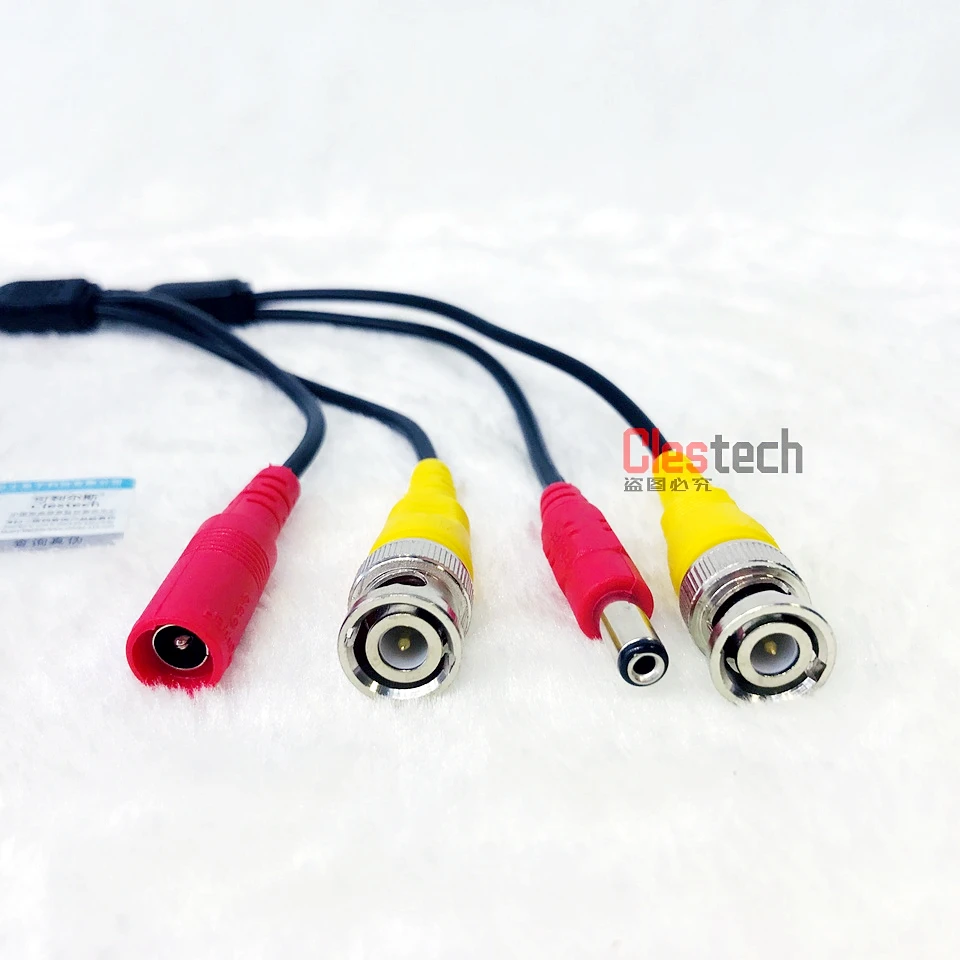 Good Quality 15M WIRE Video Power Cables Camera extend Wires for CCTV DVR Surveillance System with BNC DC Connectors Extension