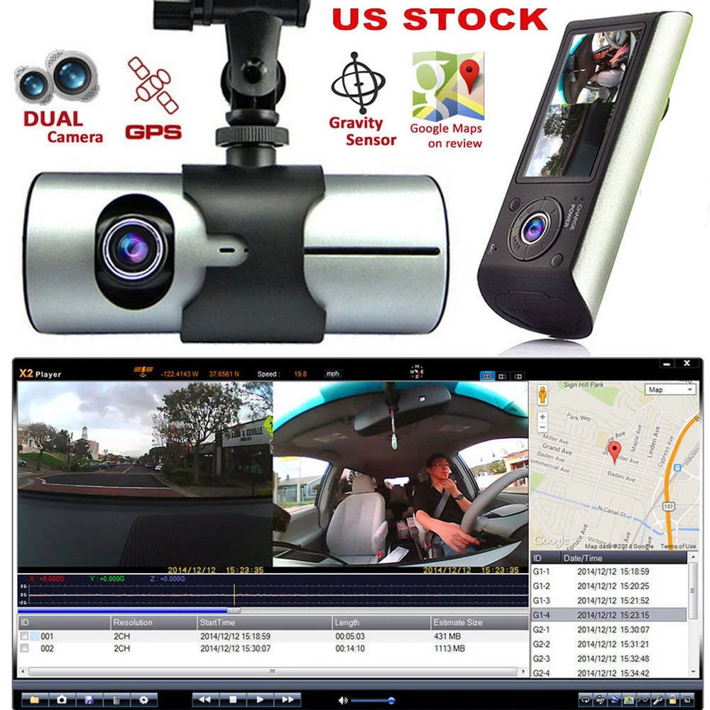Автомобильный видеорегистратор Podofo 2 7 &quotGPS камера с двумя объективами R300 140