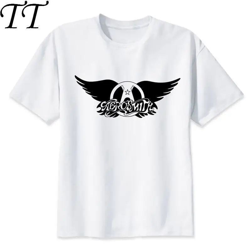 Футболка aerosmith M8001 Мужская модная тенниска с круглым вырезом модные майки белого