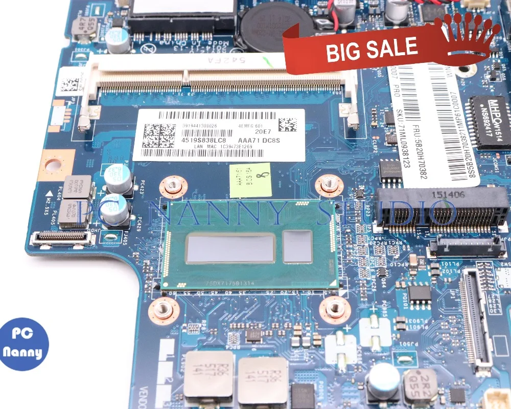 PCNANNY 5B20H70382 LA B031P для lenovo A740 все в одном AiO 27 материнская плата ноутбука i7 5557U