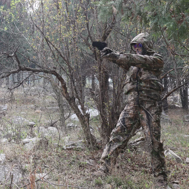 

New 3D Camo Bionic Leaf Jungle Woodland Ghillie Suit Jacket pants for Hunting Fishing