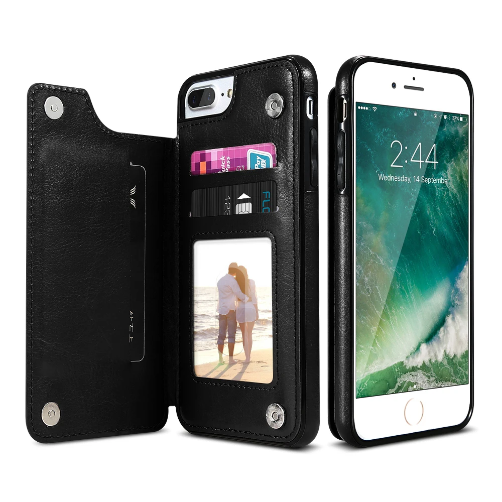 Флип чехол FLOVEME кожаный для iPhone X 7 8 Plus 6 6S флип с отделением карт XR XS Max 11 Pro Coque|case for