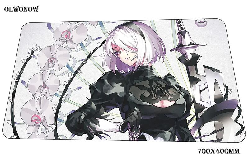 size 700x400x2mm Nier коврик для мыши Офисный Компьютерный коврик 70x40 см Игровой Коврик Большой 3d коврик для мыши Клавиатура игры ПК геймер стол - Цвет: size 700x400x2mm