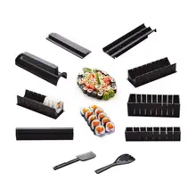 10 Pics/Set Diy Sushi Maker Onigiri Mold Rice Mould Kits Kitchen Bento Accessories Tools Combination Roll Rice Ball Tool sushi maker onigiri roll ball cutter roller a1474