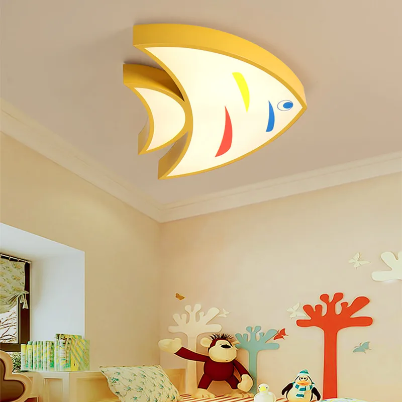 Acrylic Modern Cartoon Little Fish Cute Kids Children S Room Led