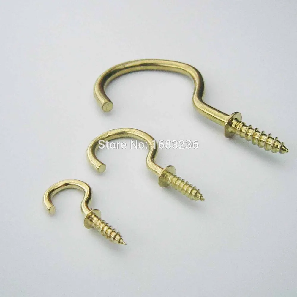 

10/25pcs Picture Frame Lamp Light Cabinet RV Tool Plant Curtain Net Wire Eye Bolt Eyebolt Screw in Spiral Hanger C Cup Hook