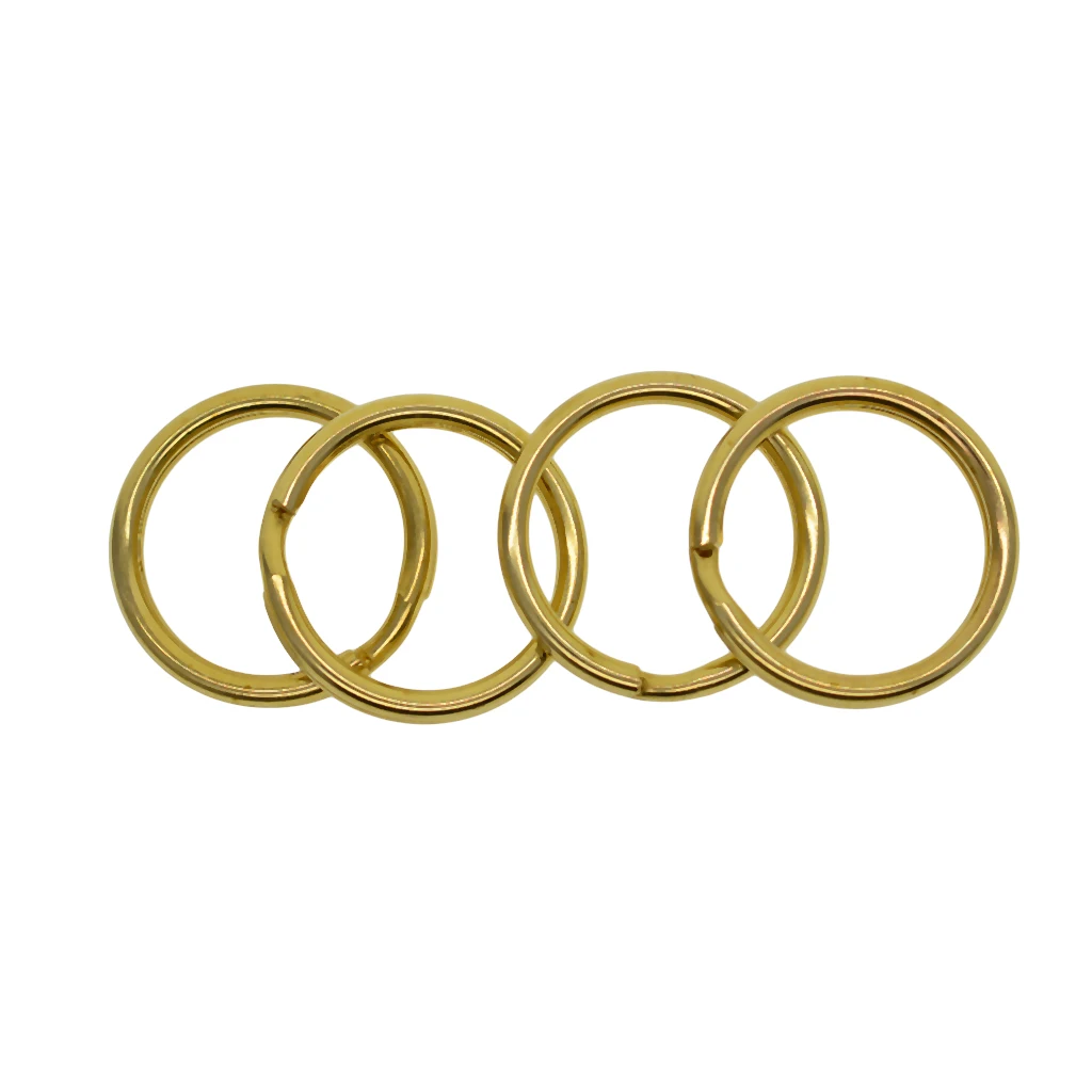 10 Pieces Round Solid Brass Split Key Ring Chain Hook Hardware Keyrings Keyschains Connector Bag Charms Clasp 20mm	