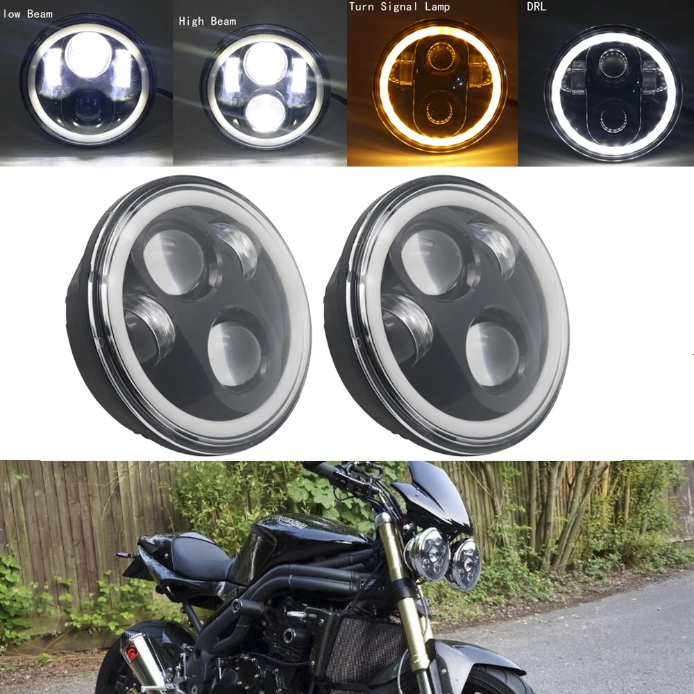 Светодиодные фары 5 75 дюйма для Triumph Rocket iii 3 & Speed Triple Street Thunderbird (2 шт.)| |