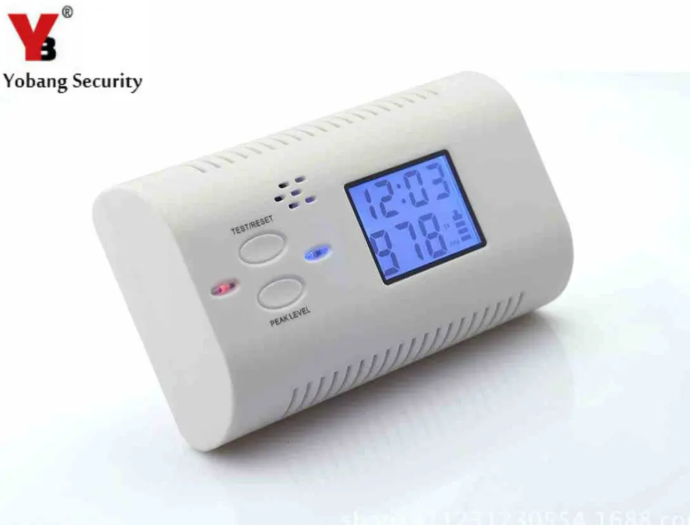 

YobangSecurity Battery-Operated Warning LCD Carbon Detector Independent CO Gas Sensor Carbon Monoxide Poisoning Alarm Detector