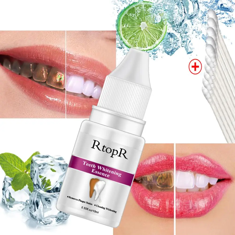

RtopR Teeth Care Removes Tooth Plaque Stains Serum Teeth Whitening Bleaching Essence Powder Oral Hygiene Cleaning Water
