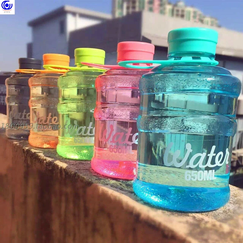 

Creative cool large-capacity plastic cup mini bucket portable leak proof 650ml cute water bottle drinking juice
