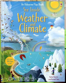 

Usborne britain English Picture Flip Learning Education books kids baby Children See inside weather and climate over 100 flaps