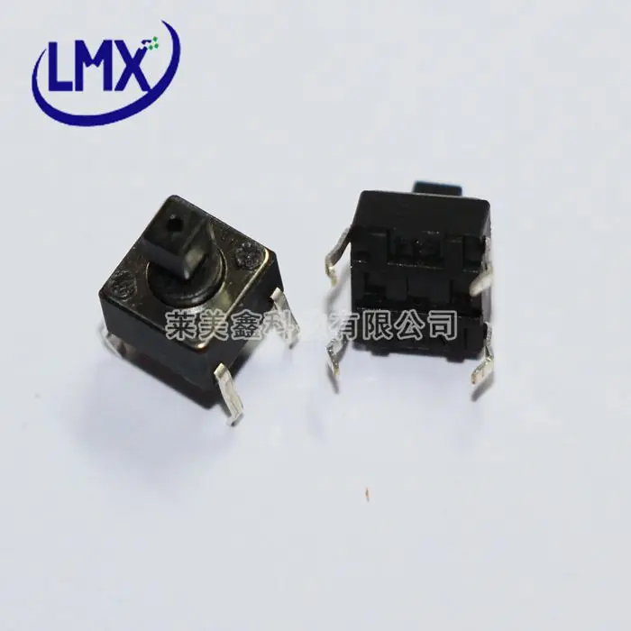 200 pcs 터치 스위치 6*6*7.3 dip 플러그 핀 4 핀 mico 택트 스위치 스퀘어 헤드 2.8mm 2.3mm