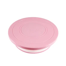 DIY выпечка инструмент Пластик торт плита поворотный стол вращающийся против скольжения круглая подставка для торта украшения торта поворотный стол Кухня FY0031