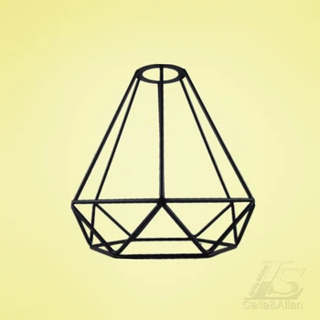 

M42 hole lamp shade 170mmX195mm iron small diamond cage edison lamp shade DIY black iron house shade for lighting