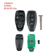 Интеллектуальный Автомобильный ключ дистанционного управления 3 кнопки подходят для Ford Focus C-Max Mondeo Kuga Fiesta B-Max 433 МГц