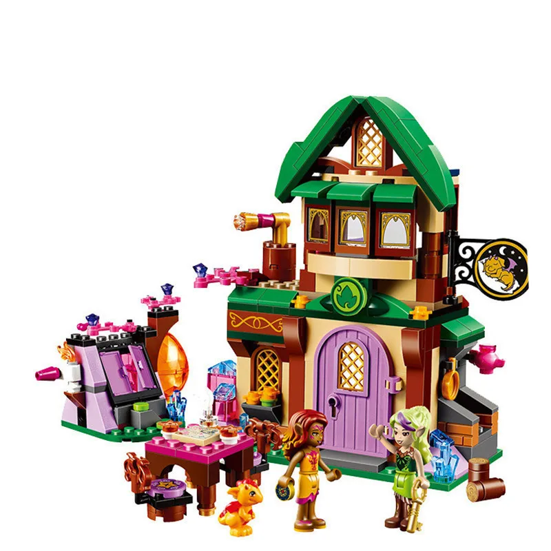 

Diy Elves The Starlight Inn Kits minis Compatible With Legoingly 41174 Building Blocks Brick Toys For Children drop shipping