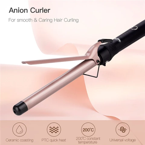 Profissional de Cerâmica de Ondulação do Cabelo Modelador de Cabelo Ferramentas de Estilo Ckeyin Ferro Máquina Wands Temperatura Ajustar 09-28mm Cabelo Curler 45