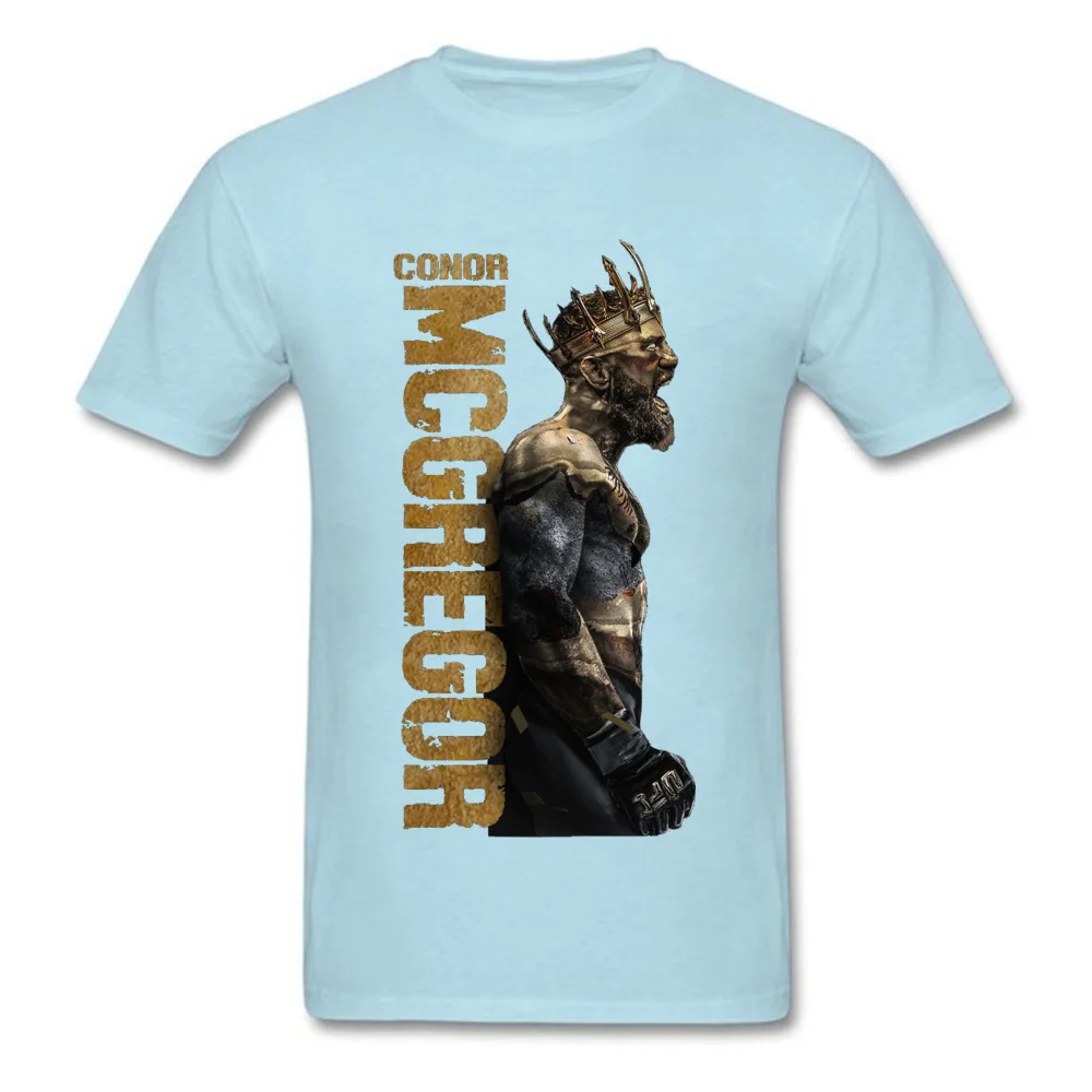 كونور مكجريجور الملك الملاكم الأسود التي شيرت للرجال MMA المصارعة أفضل هدية س الرقبة القطن النسيج قمم المحملات الرجال بلايز كبيرة كونور مكجريجور الملك الملاكم الأسود التي شيرت للرجال MMA المصارعة أفضل هدية س الرقبة القطن النسيج قمم المحملات الرجال بلايز كبيرة