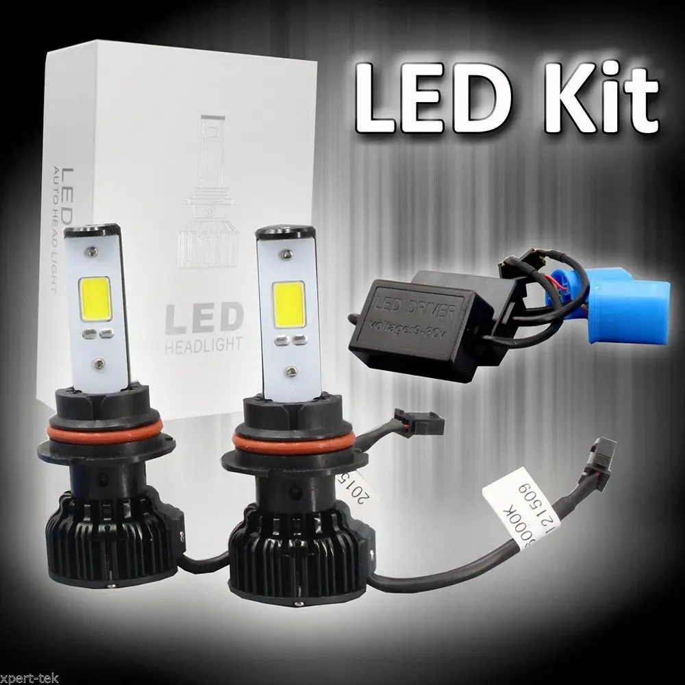 9004/9007 Высокая мощность COB CREE 60W светодиодный комплект преобразования фар белые HID