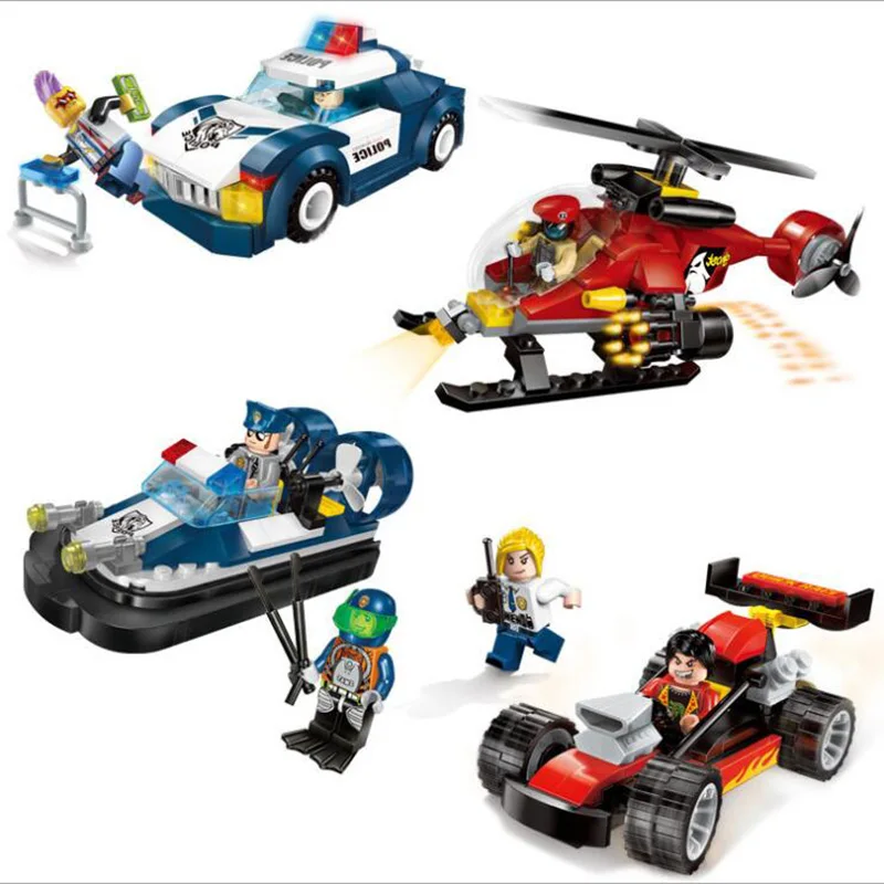 

900PCS Special Police Clan Assembled Plastic Fight Building Blocks Toy Kids Gifts Four Set Kids Toys K0384-1901