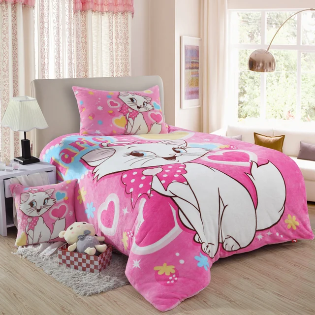 100 cotton Farley velvet cat print bedding set children MARRY CAT 3d