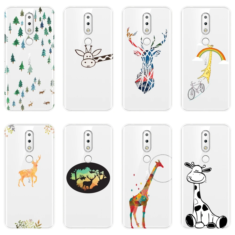 

Case For Nokia 7.1 6.1 5.1 3.1 2.1 Plus Funny Cute Deer Animal Soft Silicone Back Cover For Nokia 2.1 3.1 5.1 6.1 7.1 Phone Case