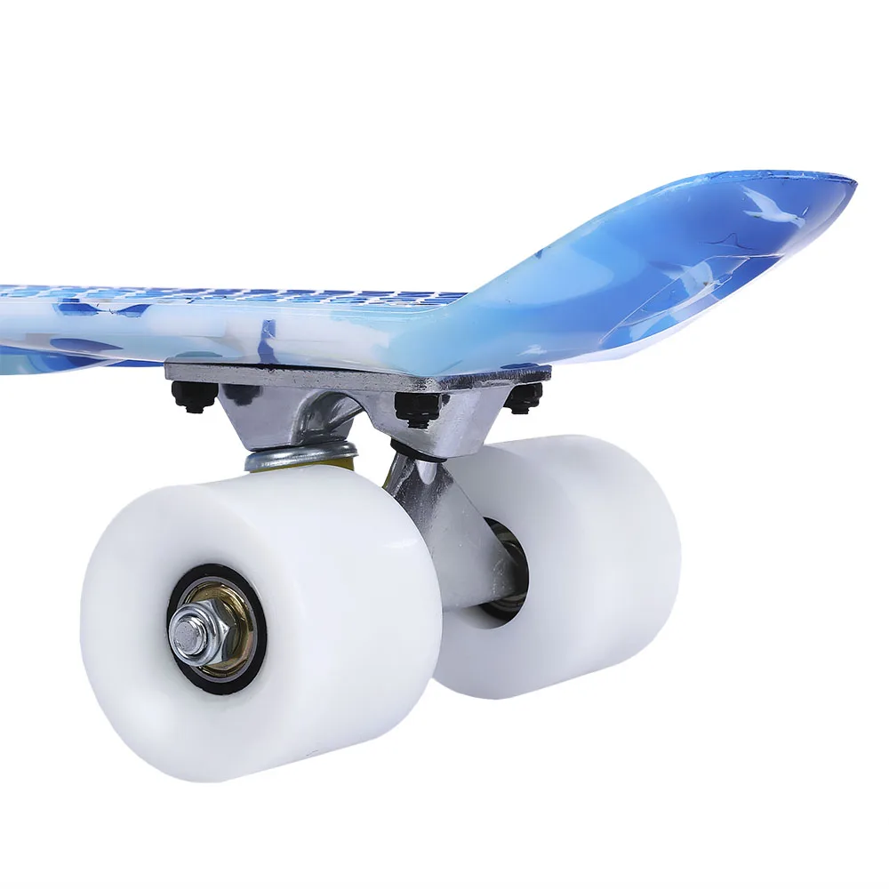 Четырехколесный скейтборд с изображением дельфина 22 &quotРетро Мини Скейт Рыба