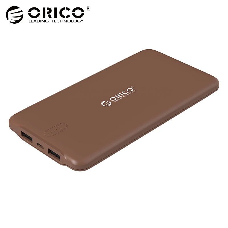 ORICO 10000 мАч запасные аккумуляторы для телефонов Dual USB внешний Литий полимерный