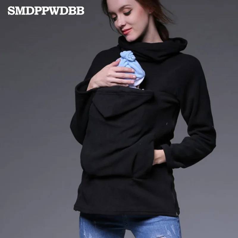 SMDPPWDBB женские многофункциональные пальто-кенгуру для мамы зимние модели теплые пуловеры с волнами качественные пальто с длинными рукавами