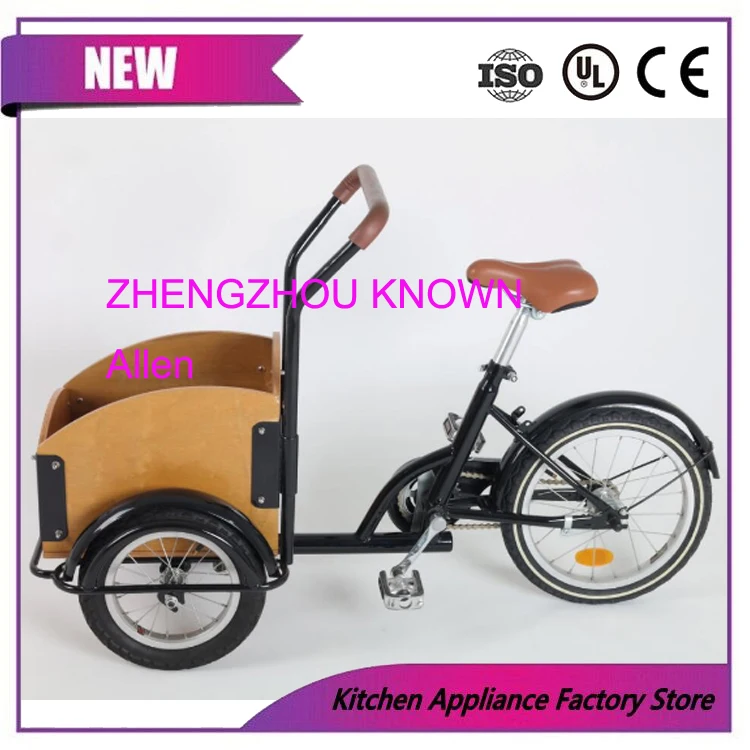 Fahrrad baby fahrrad kinderwagen, mutter und kind warenkorb, doppel fahrrad für ganze familie, drei räder kinderwagen kind dreirad