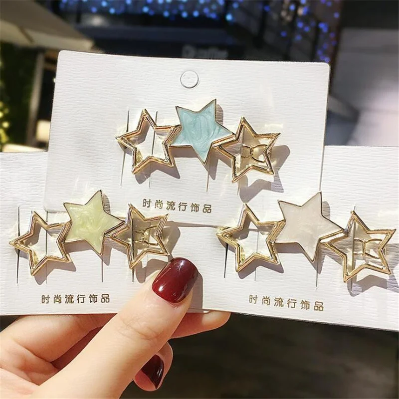 

Women Girls Fashion Hollow out Geometric Alloy Sweet Side Hair Clips Alligator Korean Style Elegant Hairpins Hair Accessories