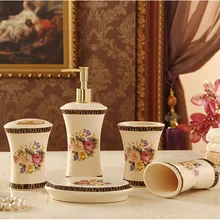 Аксессуары для ванной комнаты пион керамическая ванная комната пять люкс ванная комната набор сантехники набор для мойки подарок LO88212