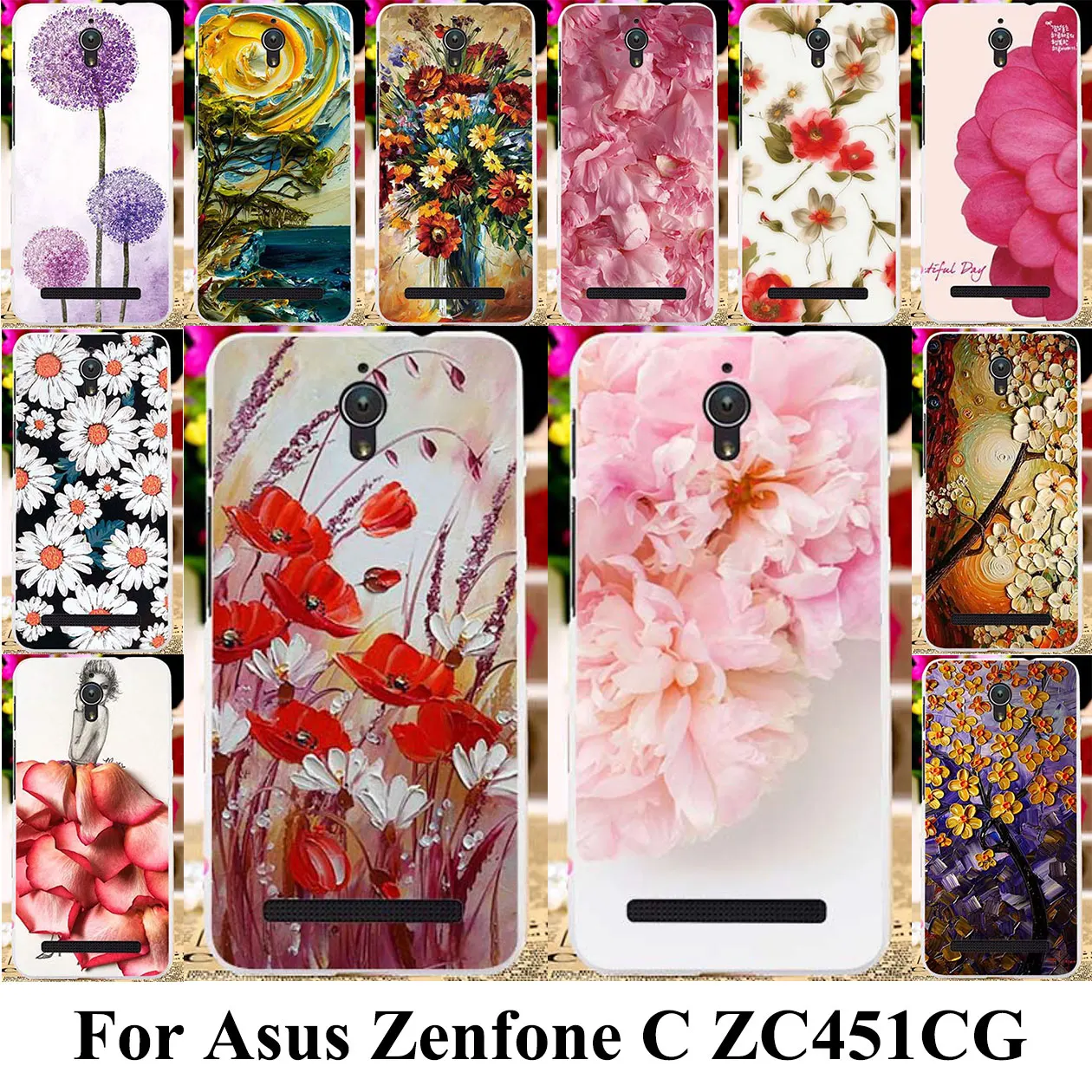 

TPU Silicon Plastic Mobile Phone Bag Case For Asus Zenfone C ZC451CG Z007 ZenfoneC Shell Cover For Asus ZenfoneC Case