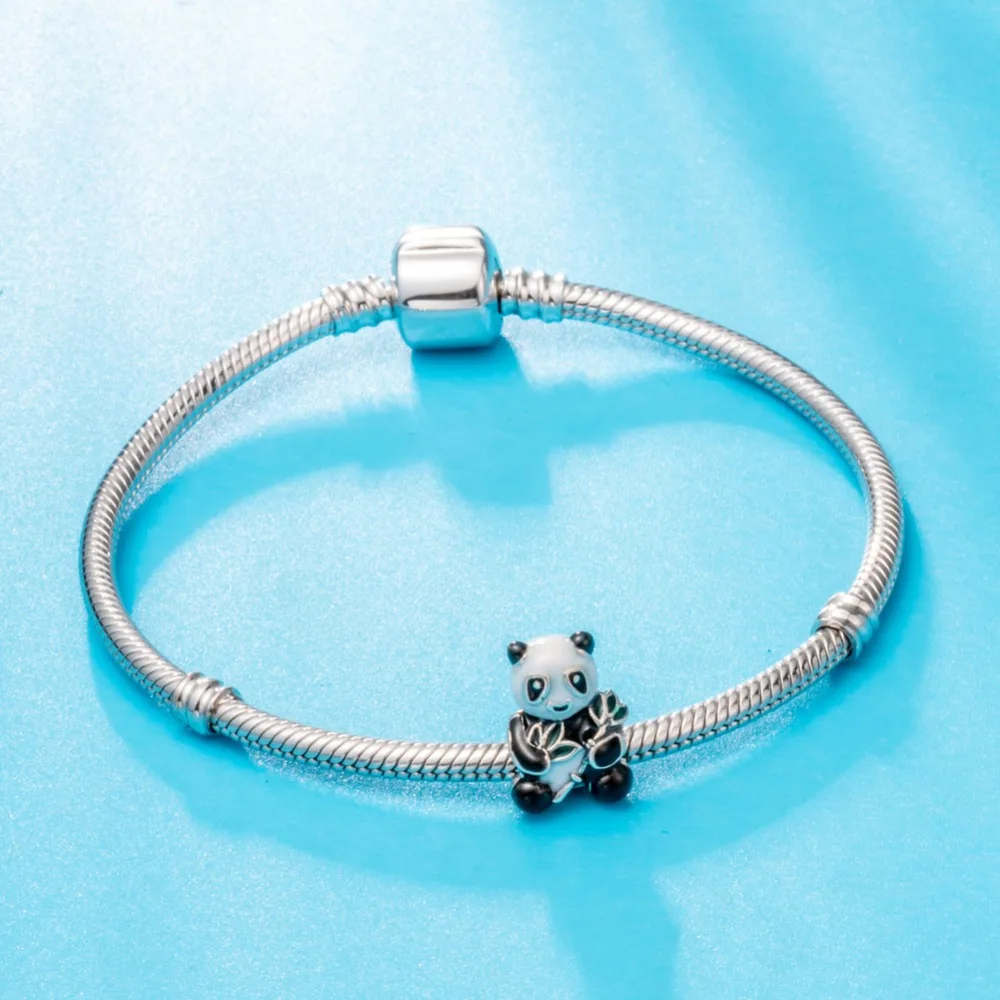 RainMarch 925 Silver Beads Fits Pandora Charms Bracelet Original 925 Silver Beads Panda Charms Women Jewelry Making Dropshipping (4)