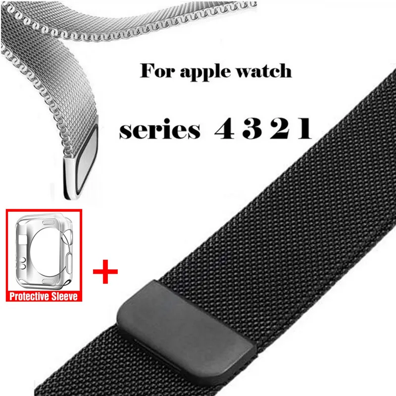 Milanese Loop Strap For Apple watch band 4 44/40mm Stainless Steel Bracelet Accessories belt Wristband For Iwatch 3/2/1 38/42mm Milanese Loop Strap For Apple watch band 4 44/40mm Stainless Steel Bracelet Accessories belt Wristband For Iwatch 3/2/1 38/42mm