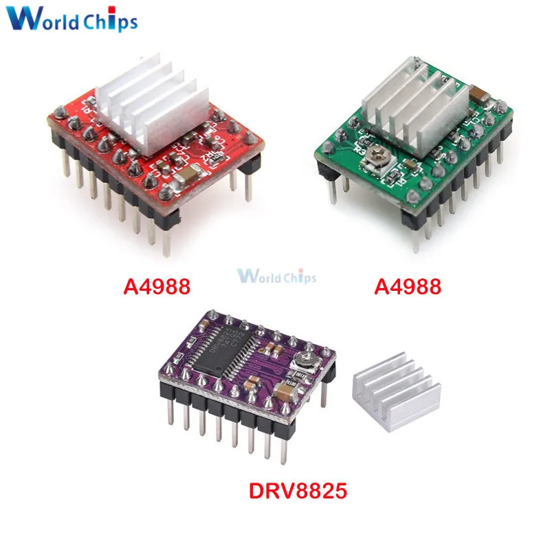 Запчасти для 3D принтера Stepstick A4988 DRV8825 модуль драйвера шагового двигателя с