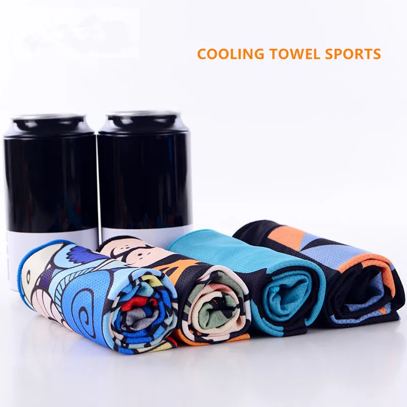 

Customize Multi-Colors Printing Sport Towel Instant Cooling Towel Sport Towel Ice Quick-drying Print Logo Drop Shipping 30x100cm