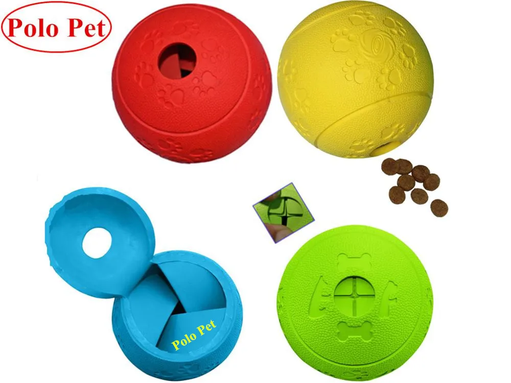 

Dog Treat Toy Interactive Soft Rubber Toy Ball For Dogs Intelligence and IQ Training for Medium Small Dogs 3.2 Inch