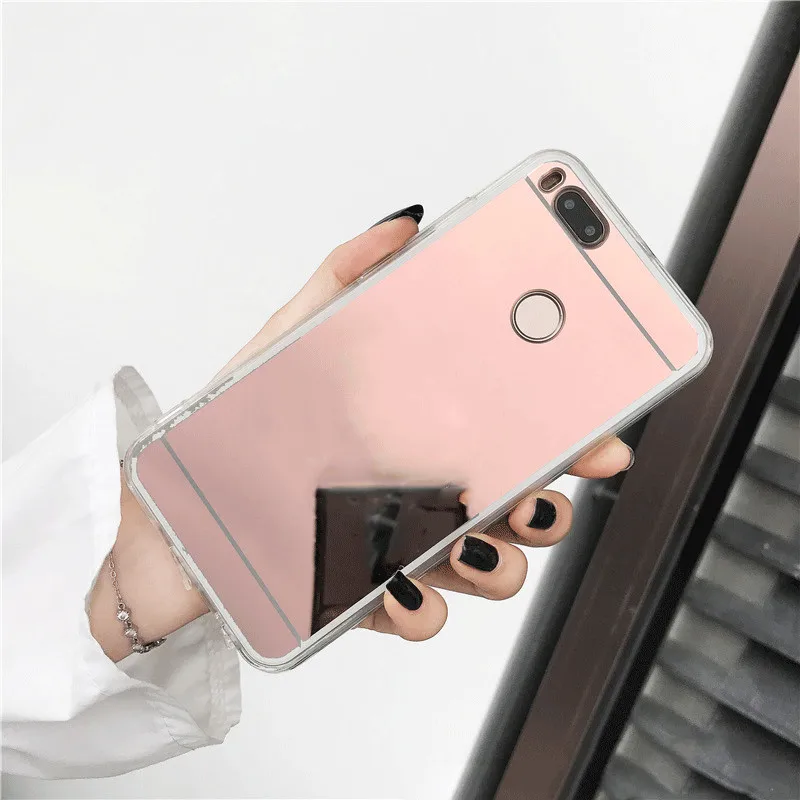 Роскошный чехол с зеркальной поверхностью для Xiaomi Redmi A1 S2 3S Note 3 4 4X 4A 5 5S 5X плюс 5A 6 6A 6X Pro MIX MAX 2x8 8SE розовое золото прозрачный чехол для телефона