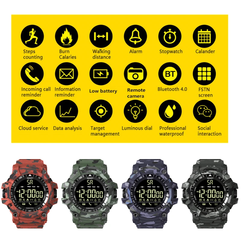 Smart Watch EX16S relogio invicta IP68 Waterproof men Smart Electronics Call Message Reminder Alarm clock For iPhone XS CASIO