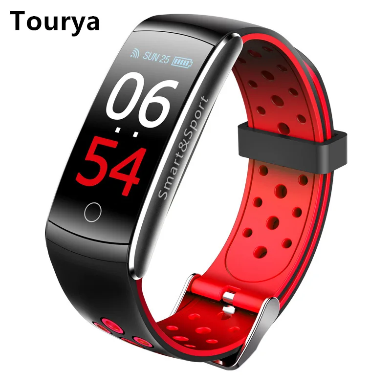 Tourya Q8S умный Браслет IP68 водонепроницаемый смарт-браслет ips цветной экран монитор артериального давления смарт-браслет часы Pk mi Band