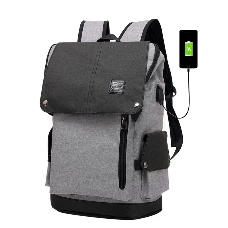 

Adisputent Men Laptop Backpack With USB Charging Port Lightweight Travel Backpack Large Fashion Stundet Backpack Water